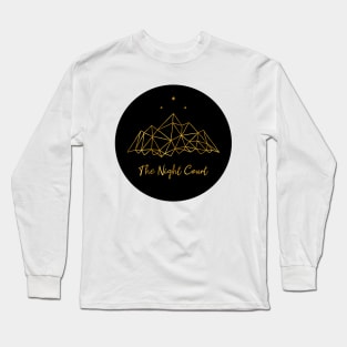 The night court - gold on black Long Sleeve T-Shirt